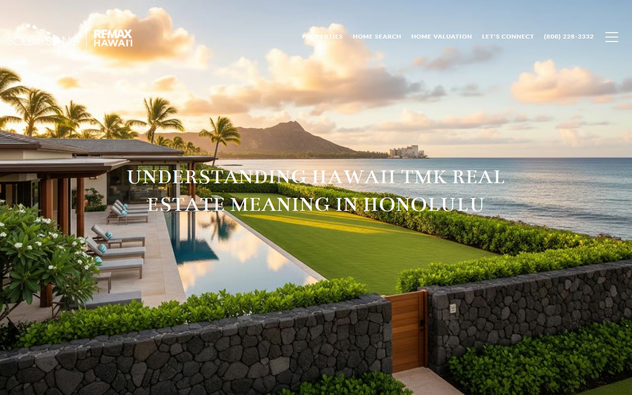 Hawaii Tax Map Key TMK system for deed records and property identification